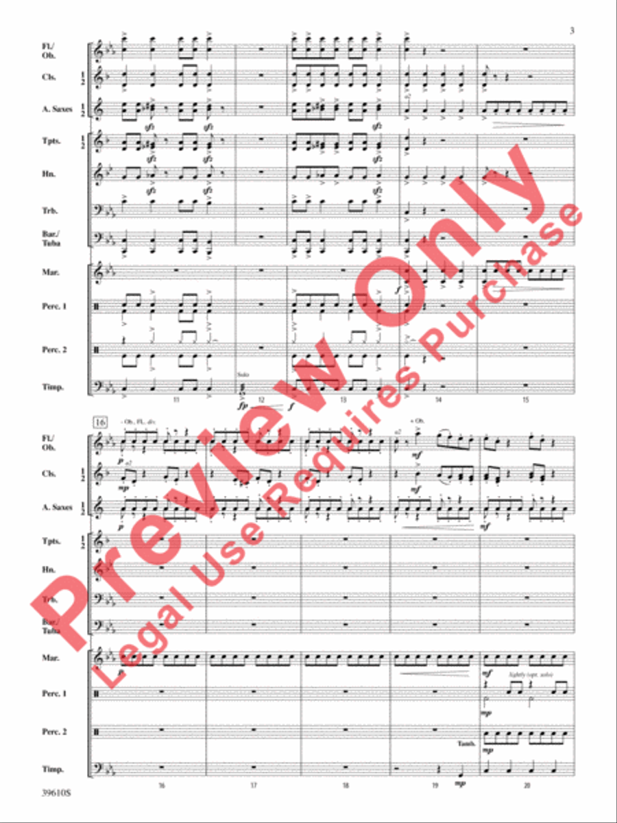 Hercules vs. the Hydra Concert Band scores gallery preview page 4