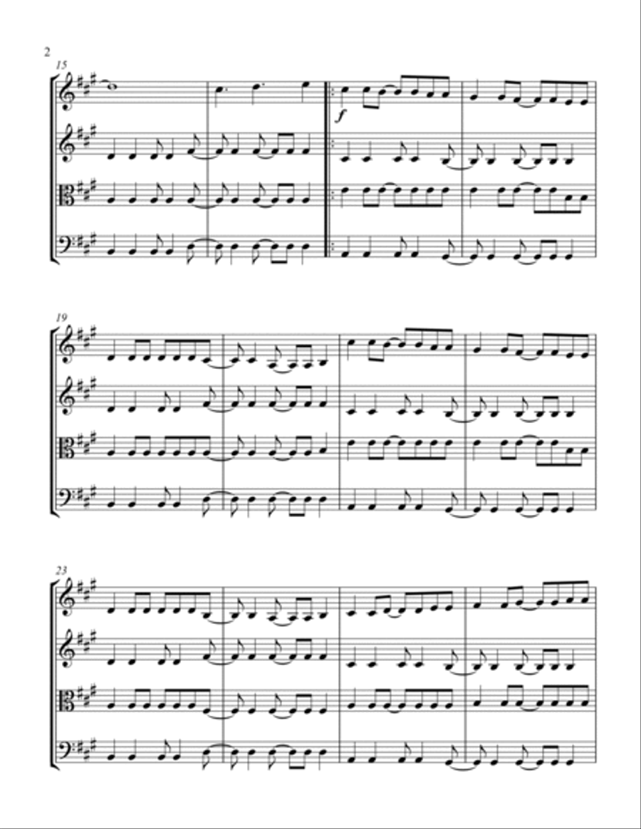Just Like Heaven String Quartet scores gallery preview page 2
