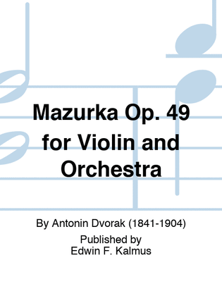 Book cover for Mazurka Op. 49 for Violin and Orchestra