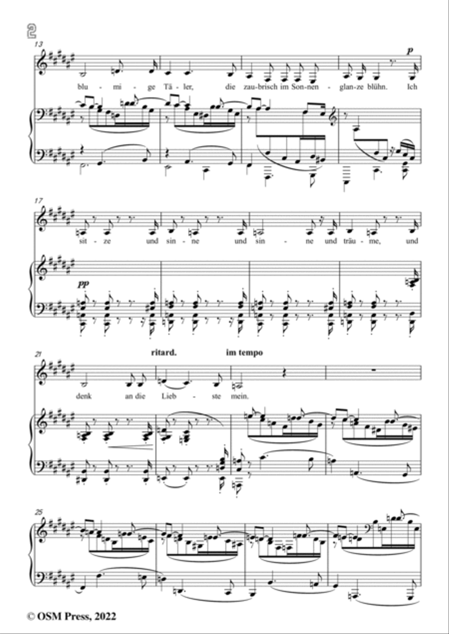 Schumann-Mein Wagen rollet langsam,in F sharp Major,Op.142 No.4 Voice scores gallery preview page 4