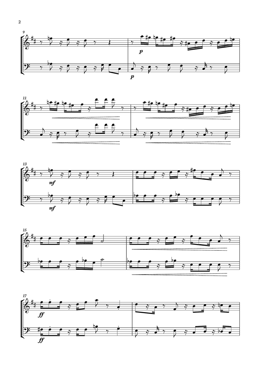 Super Mario Bros. Opus Woodwind Duet scores gallery preview page 2