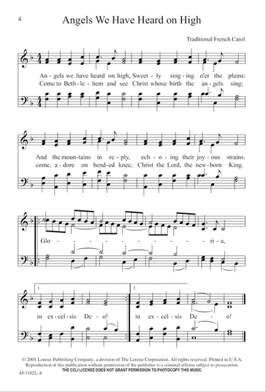 Let's Go Caroling 4-Part scores gallery preview page 4