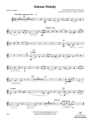 Solemn Melody: 3rd B-flat Trumpet