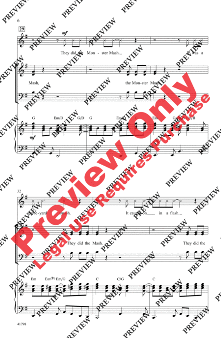 Monster Mash - SoundTrax CD (CD only) Choir scores gallery preview page 6