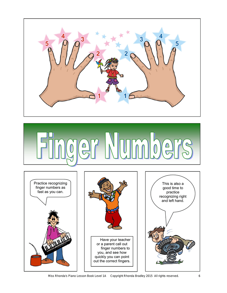Piano Lesson Book 1A Miss Rhonda's Piano Course for Kids Piano Method scores gallery preview page 6