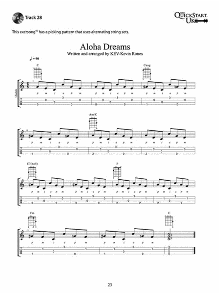 Kev's QuickStart for Fingerstyle Ukulele 1 – Revised Edition Guitar Tablature scores gallery preview page 4