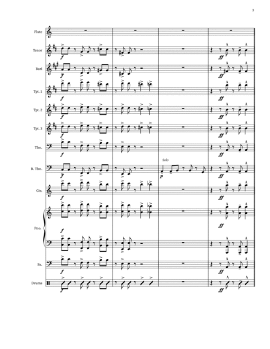 Sabor Jazz Ensemble scores gallery preview page 3
