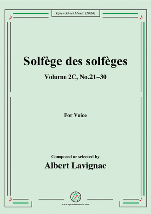Book cover for Lavignac-Solfège des solfèges,Volume 2C,No.21-30,for Voice