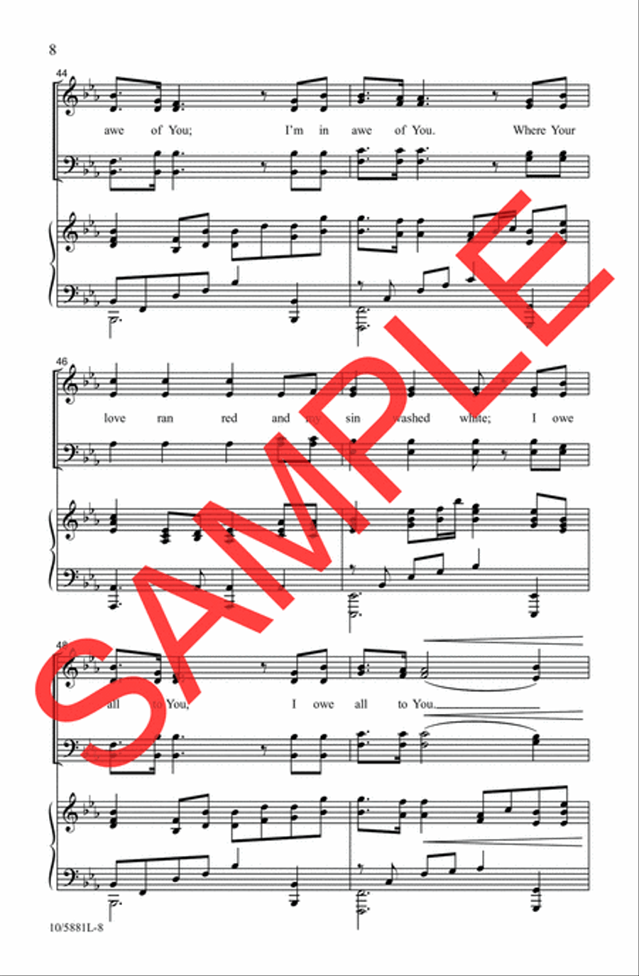 At the Cross (Love Ran Red) Choir scores gallery preview page 7