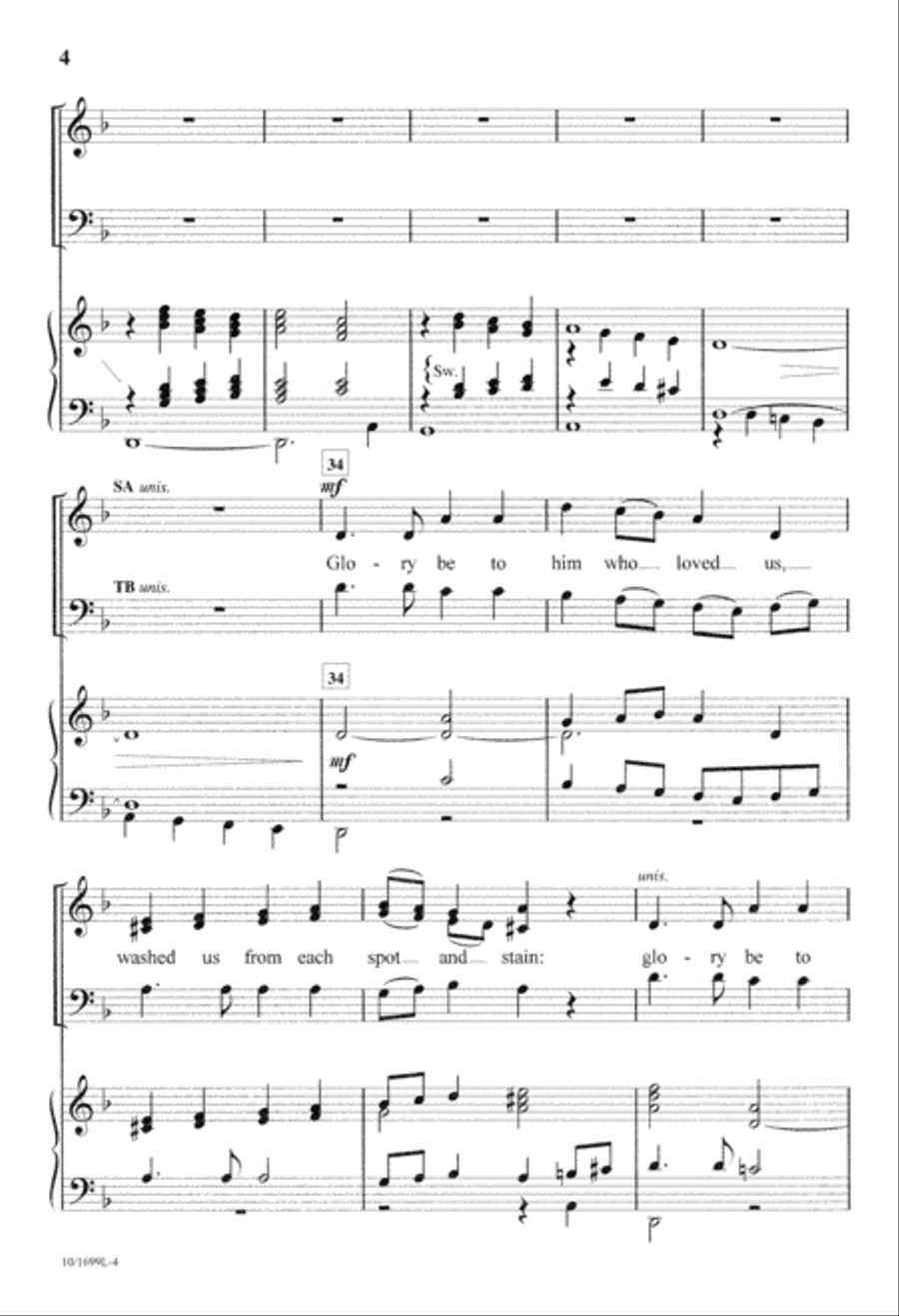 Glory to the King of Kings 4-Part scores gallery preview page 4