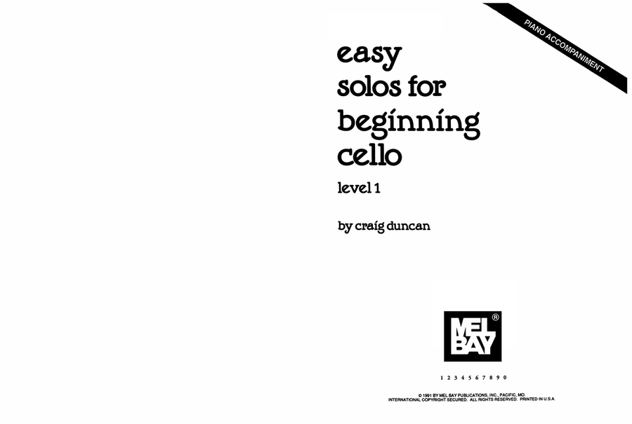 Easy Solos for Beginning Cello Level 1 Cello scores gallery preview page 2