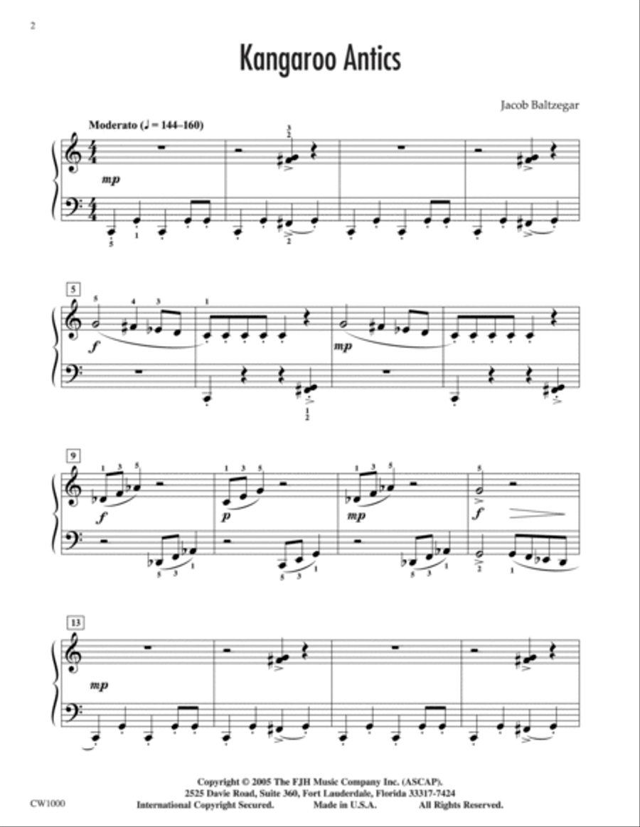 Kangaroo Antics Kangaroo Antics Piano Method scores gallery preview page 2