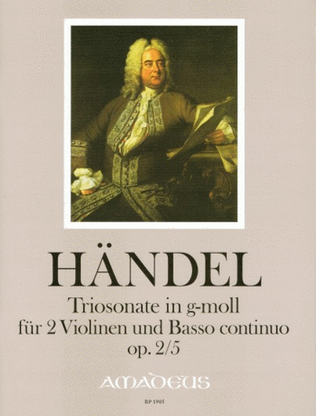 Book cover for Trio Sonata in G Minor op. 2/5 HWV 390