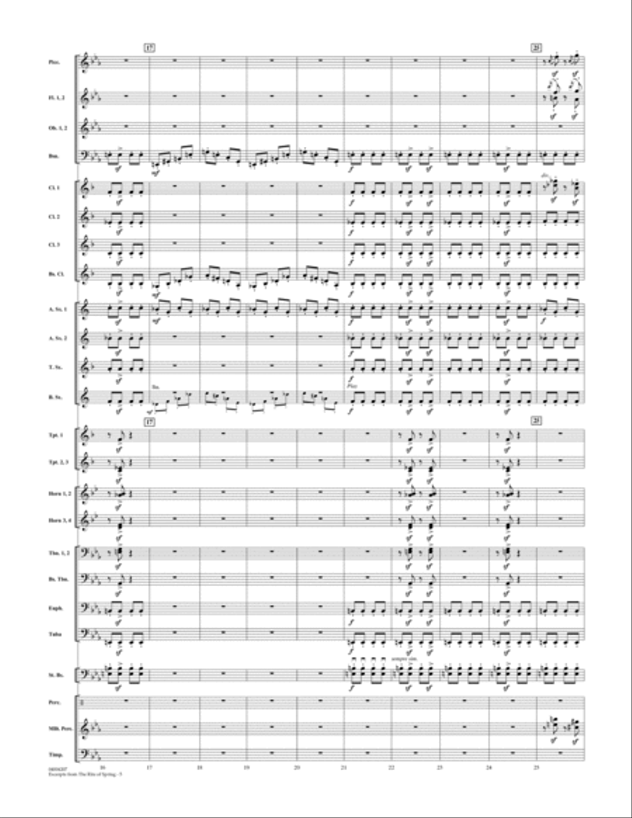Excerpts from The Rite of Spring - Conductor Score (Full Score) Concert Band scores gallery preview page 5