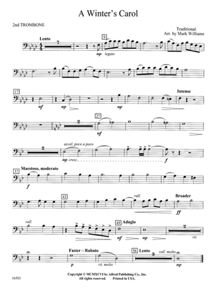 A Winter's Carol: 2nd Trombone