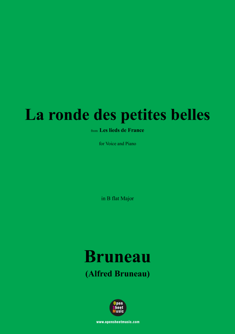 Alfred Bruneau-La ronde des petites belles,in B flat Major Voice scores gallery preview page 1