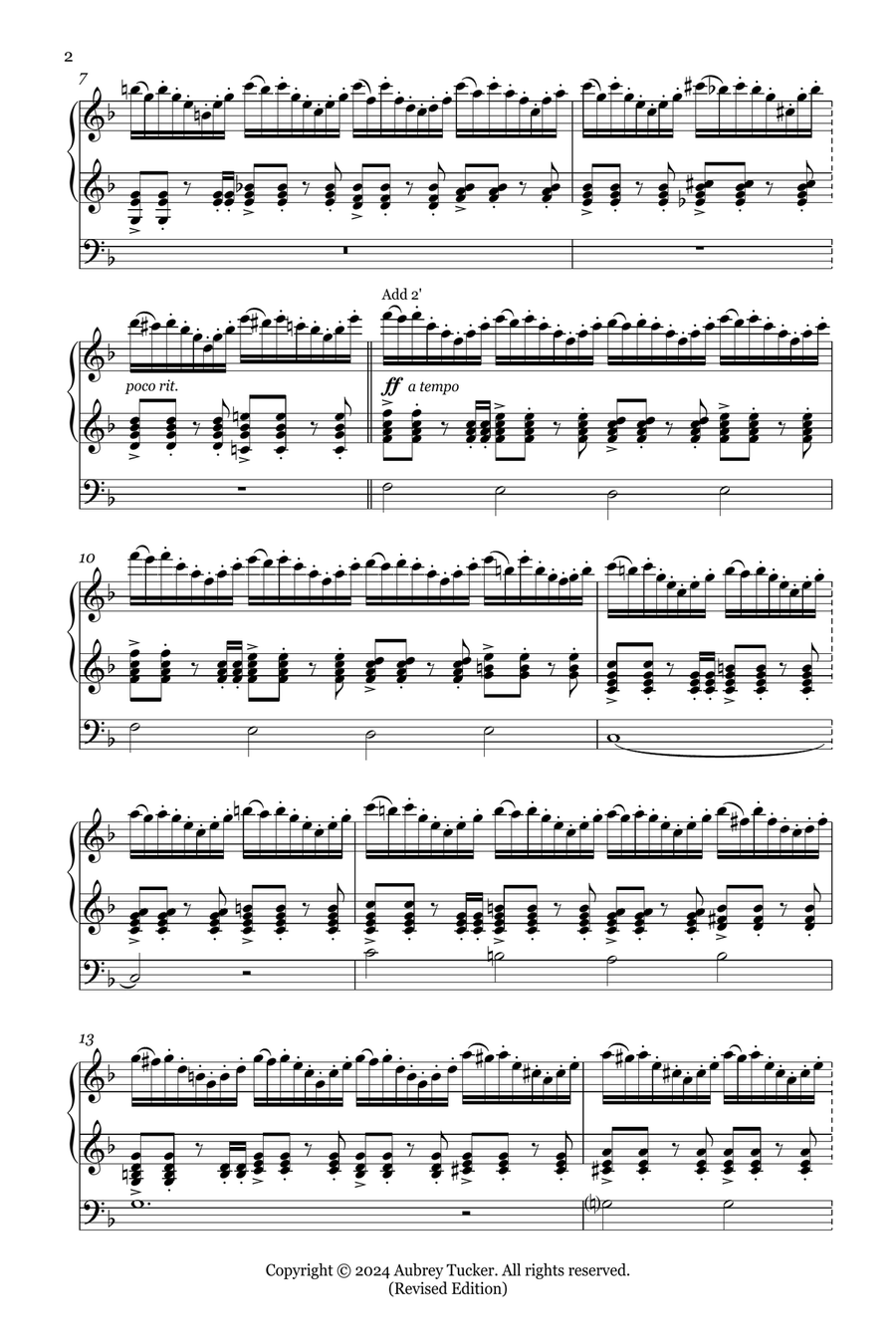 Organ: Toccata (Symphony for Organ No. 5, Op. 42, No. 1) Abridged & Simplified - Charles-Marie Widor Organ Solo scores gallery preview page 3