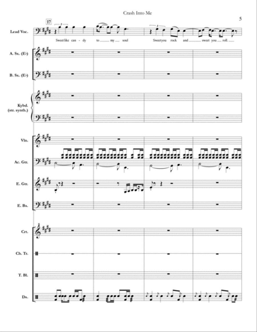 Crash Into Me Crash Into Me Large Ensemble scores gallery preview page 5