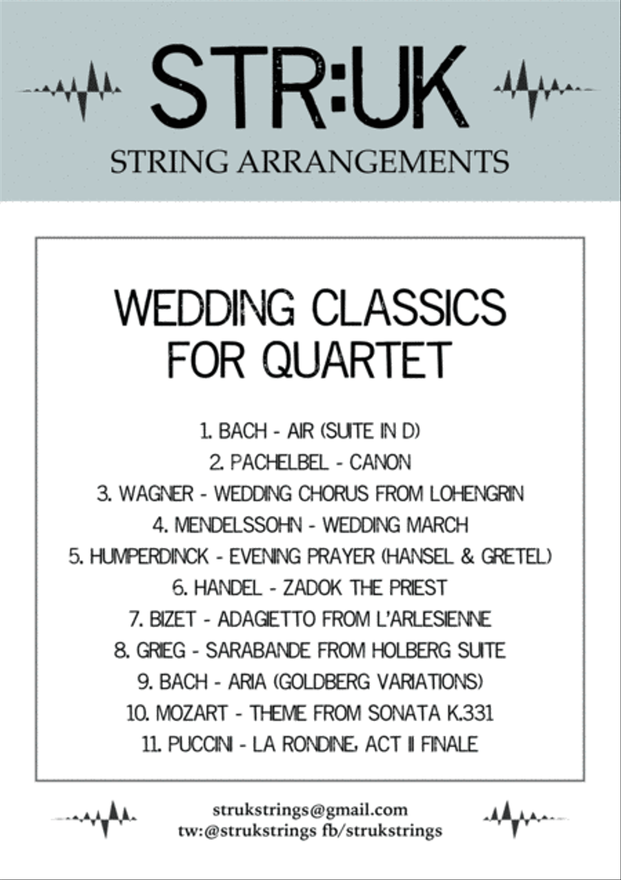 Wedding Classics for Quartet - Score (STR:UK Strings) image number null