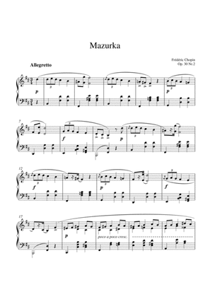 Chopin - Mazurka Op.30 .No. 2 for piano solo