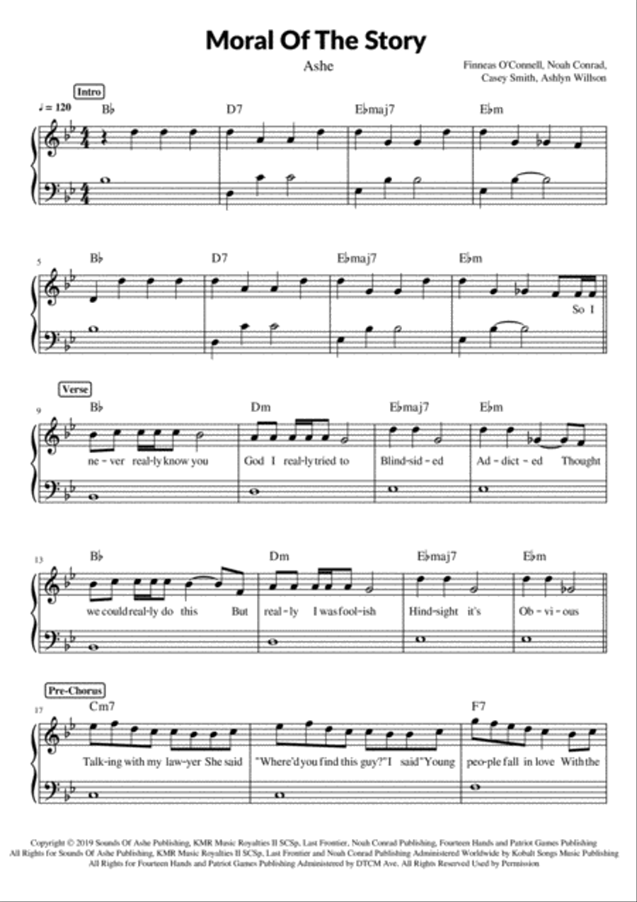 Moral Of The Story Moral Of The Story Voice scores gallery preview page 1