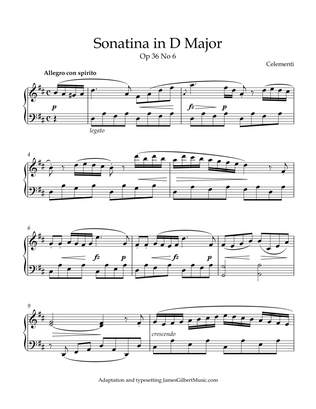 Sonatina Opus 36, Number 6