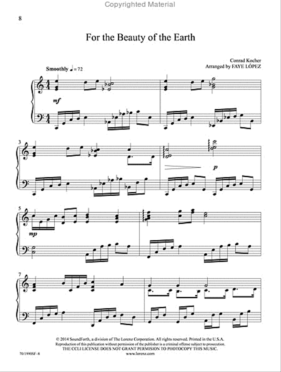 Filled with Thankfulness Piano Solo scores gallery preview page 7