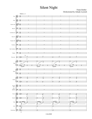 F. Gruber - Silent Night, For Children Choir, SATB Choir & Orchestra - Score Only