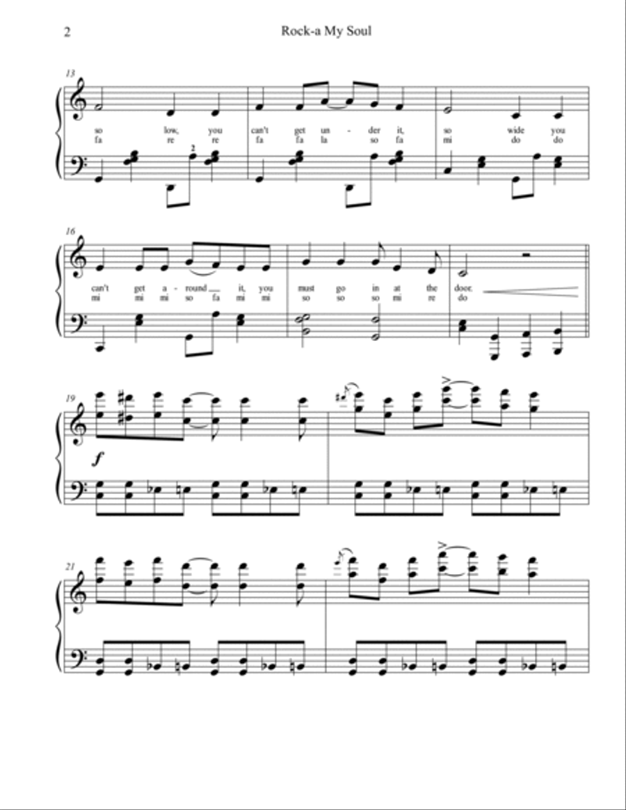 Rock-a My Soul (in the Bosom of Abraham) Voice scores gallery preview page 2