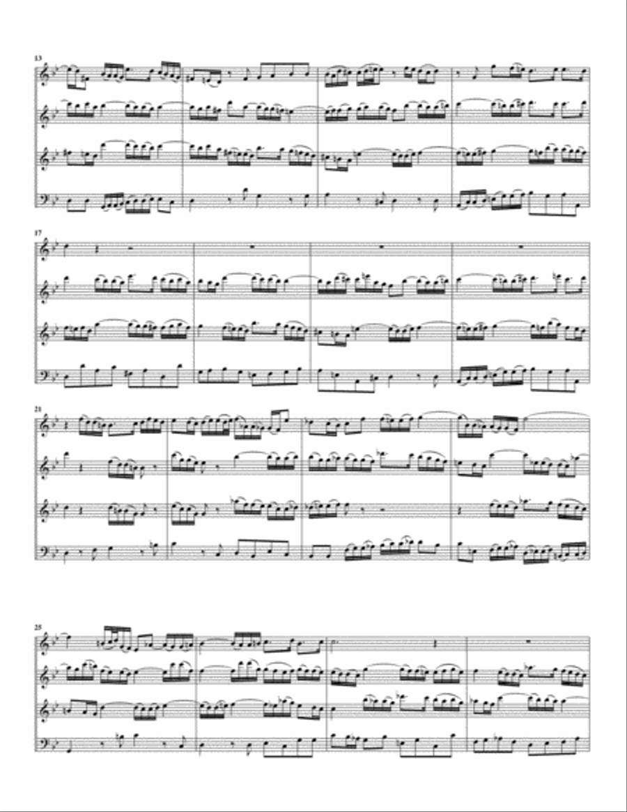 Aria: Nur durch Lieb und durch Erbarmen werden wir Gott selber gleich from cantata BWV 164 (arrangem Recorder scores gallery preview page 2
