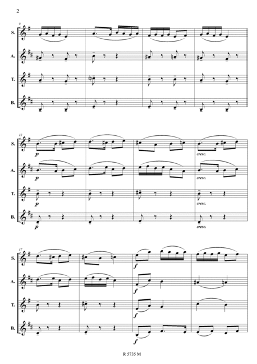 Gamir khentzor Gamir khentzor Saxophone Quartet scores gallery preview page 3