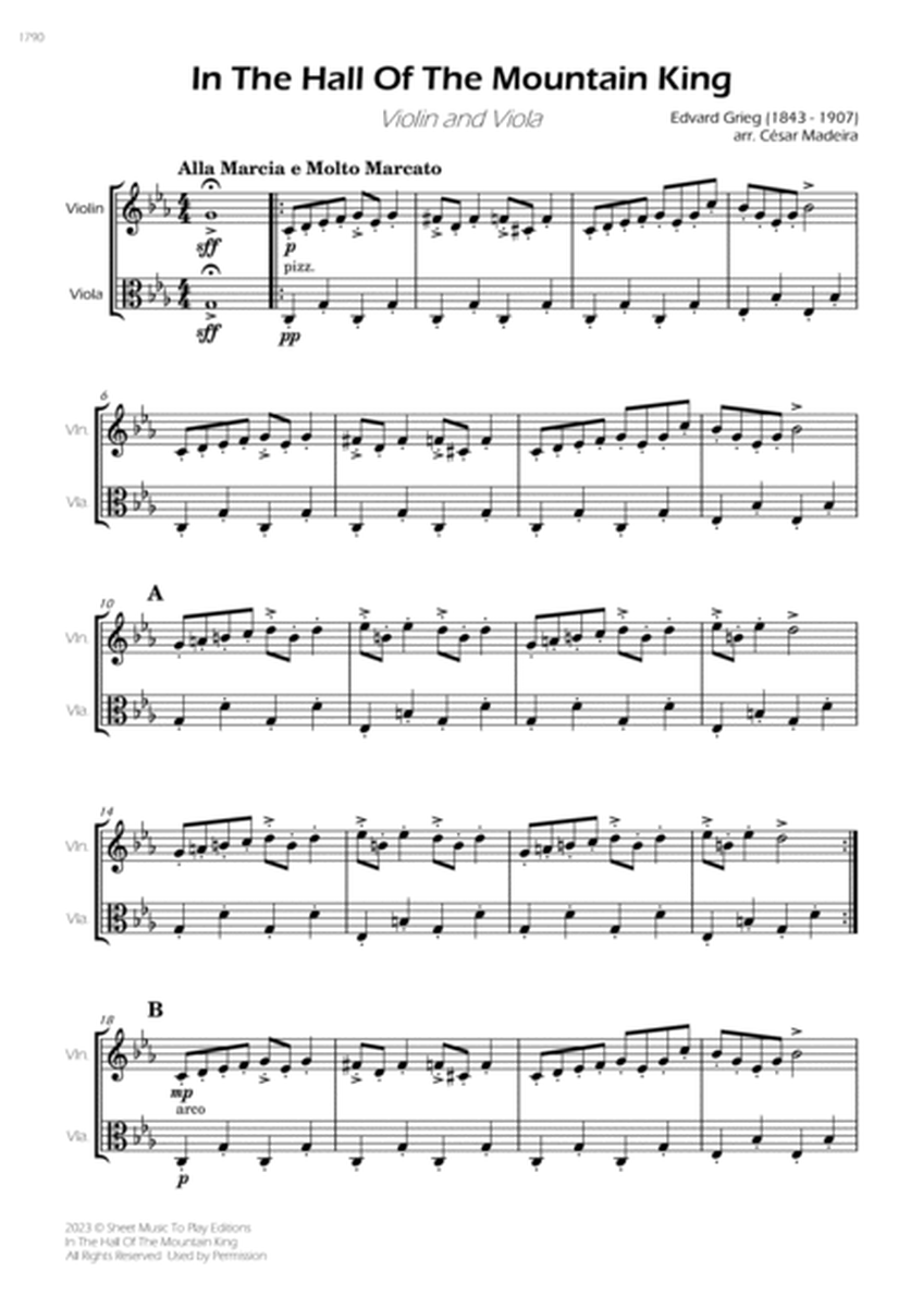In The Hall Of The Mountain King - Violin and Viola (Full Score and Parts) image number null
