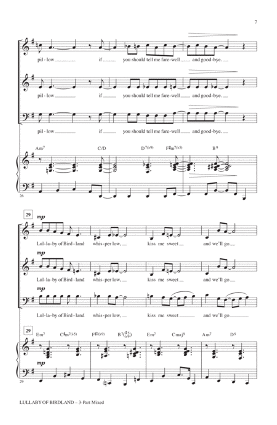 Lullaby Of Birdland Lullaby Of Birdland 3-Part scores gallery preview page 5