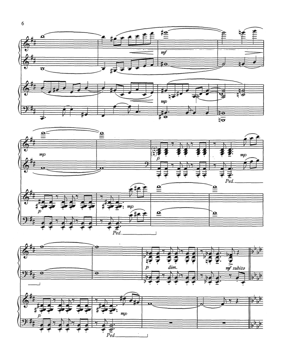 Four Piece Suite (for 2 pianos) Piano Duet scores gallery preview page 6