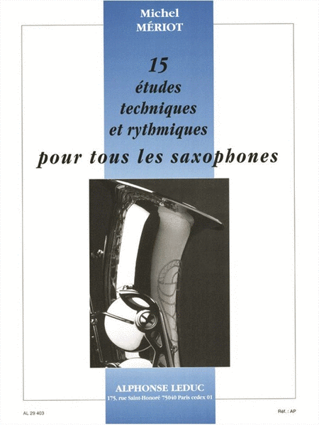 15 Technical And Rhythmic Studies, For All Saxophones