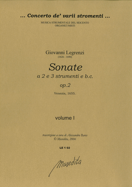 Sonate op.2 (libro primo) (Venezia, 1655)
