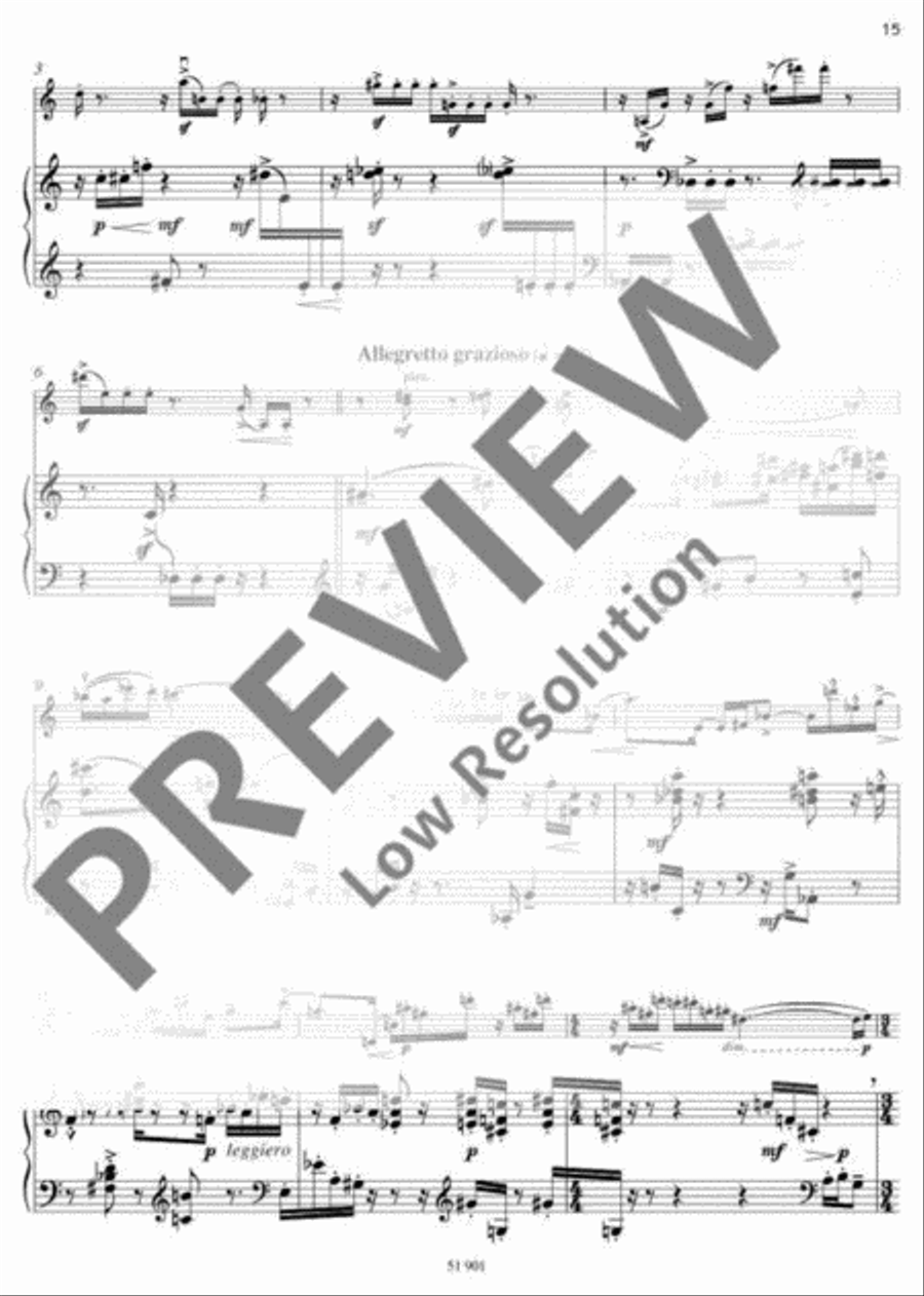Three Violin Pieces with Piano Violin Solo scores gallery preview page 16
