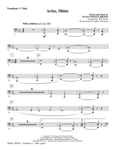 Arise, Shine (arr. Tom Fettke) - Trombone 3/Tuba