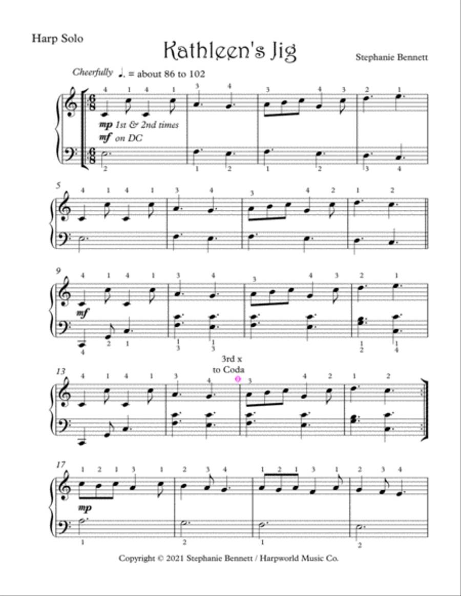 Kathleen's Jig Harp scores gallery preview page 2