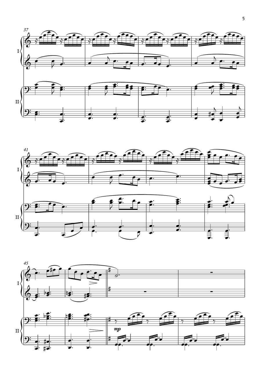Silent Night - Piano, 4 Hands 1 Piano, 4-Hands scores gallery preview page 5