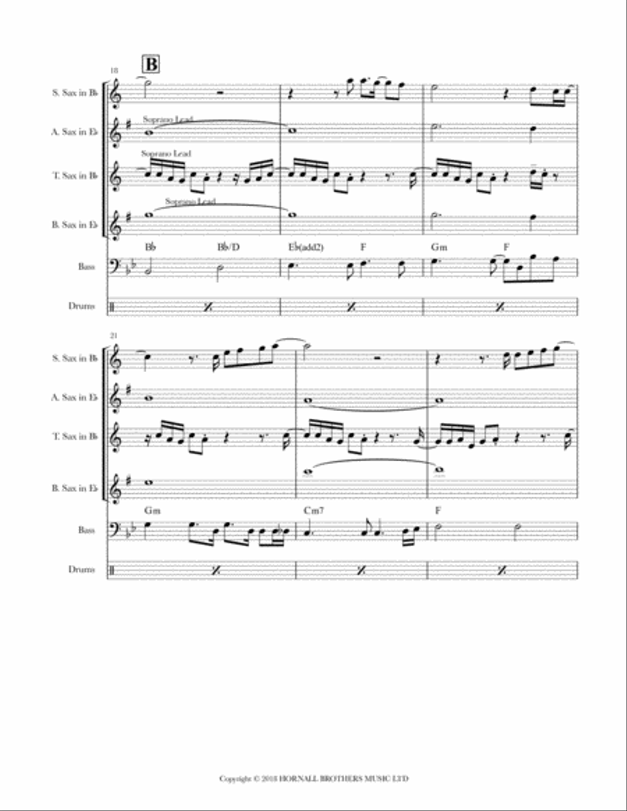 The Lady In Red Saxophone Quartet scores gallery preview page 4