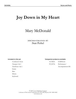 Book cover for Joy Down in My Heart - Brass and Rhythm Score and Parts