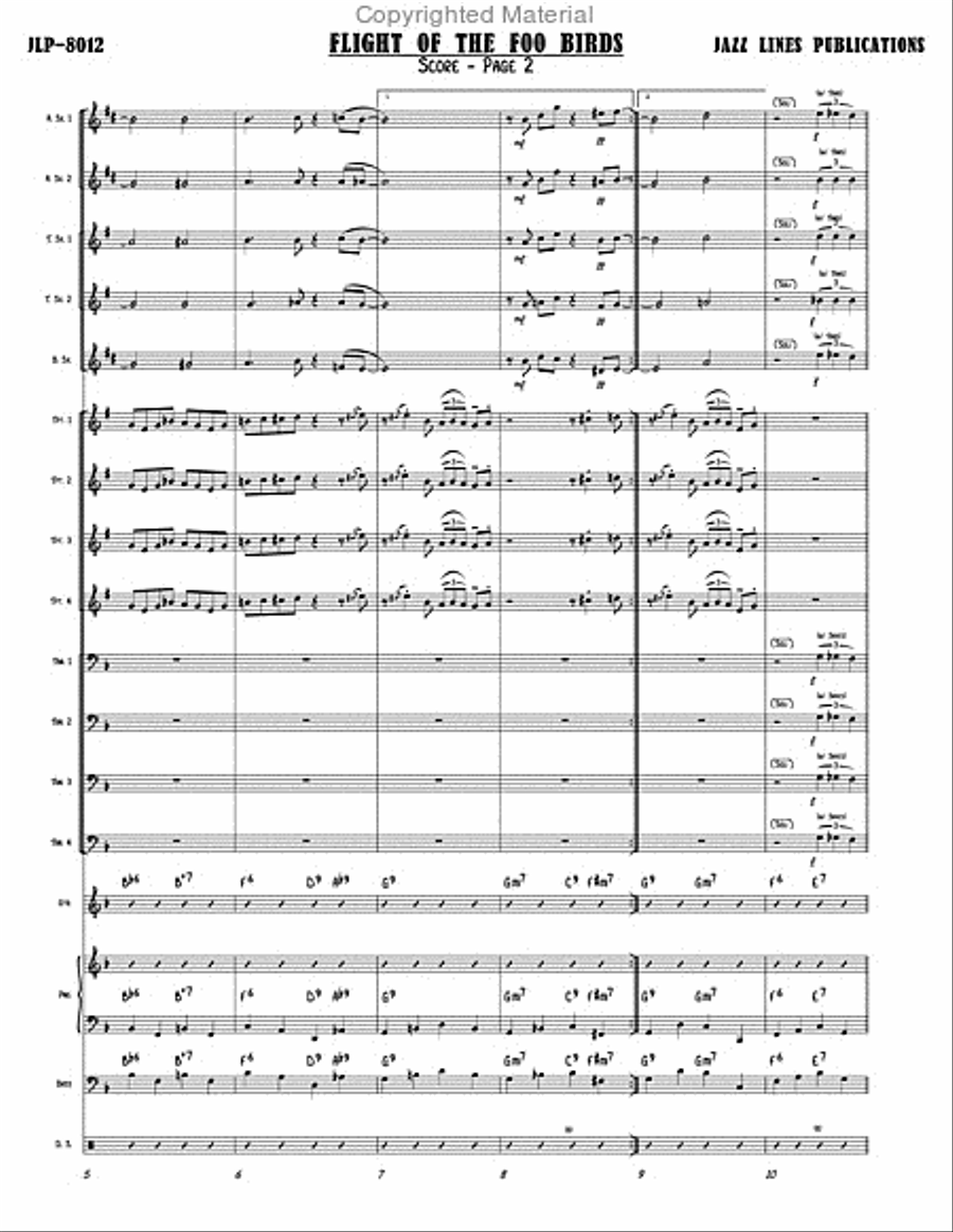 Flight Of The Foo Birds Flight Of The Foo Birds Big Band scores gallery preview page 4