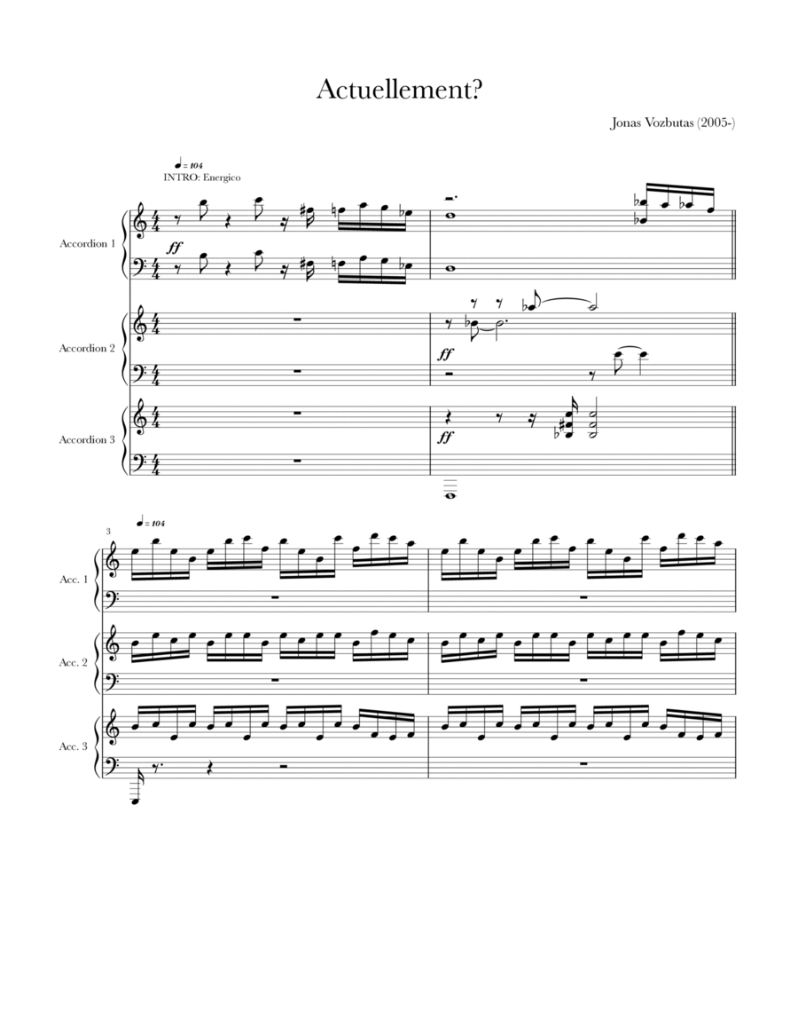 Actuellement? Accordion scores gallery preview page 1