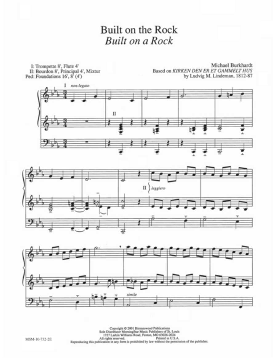 Built on the Rock Built on the Rock Organ scores gallery preview page 1