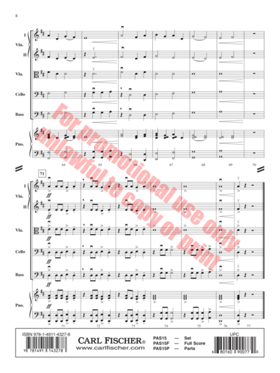 Oath of Honor Oath of Honor String Orchestra scores gallery preview page 9
