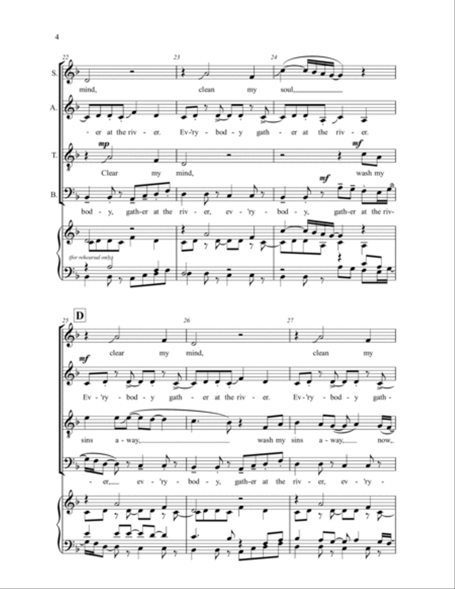 Gather at the River Gather at the River 4-Part scores gallery preview page 3