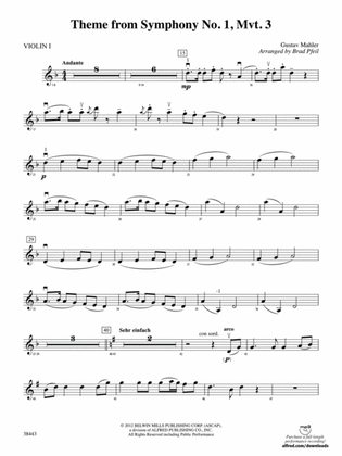 Theme from Symphony No. 1, Movement 3: 1st Violin