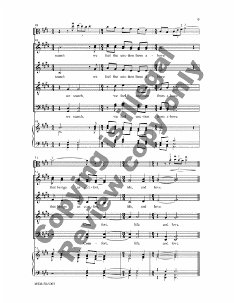 Hymn to the Spirit SSATBB scores gallery preview page 9