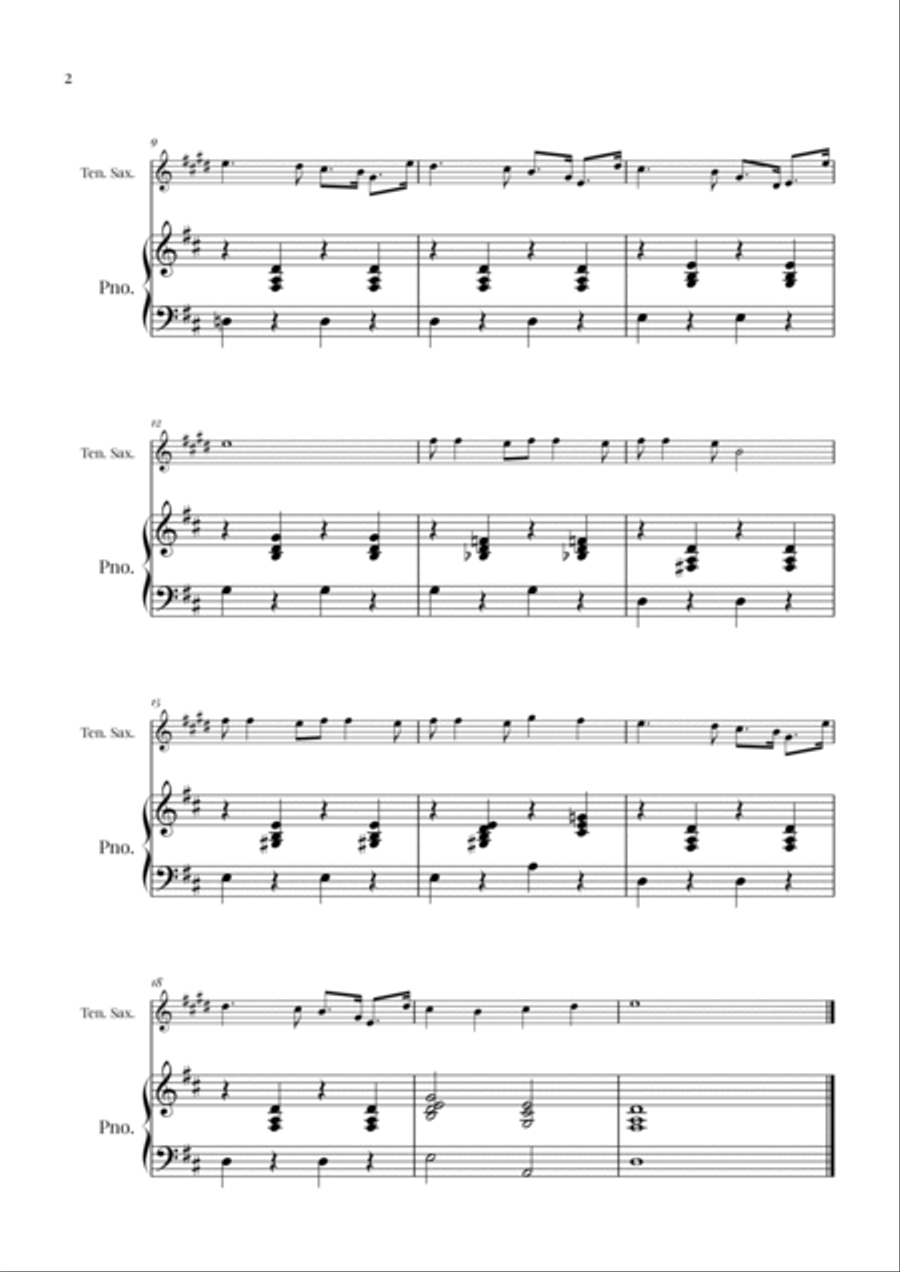 La Vie En Rose Tenor Saxophone scores gallery preview page 2